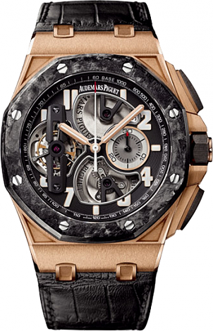 Review Replica Audemars Piguet 26288OF.OO.D002CR.01 Tourbillon Chronograph watch